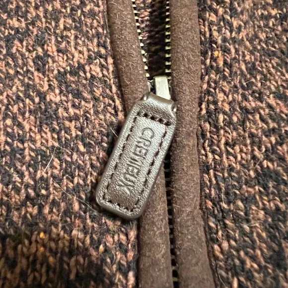 CREMIEUX Mens Brown Speckled Wool Knit Full Zip Mock Neck Vest Size M - Picture 4 of 7